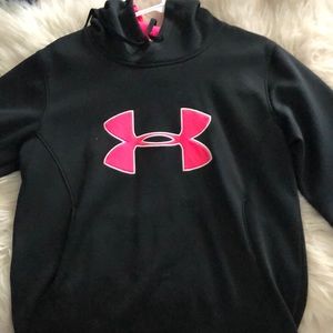Black and pink Under Armour hoodie